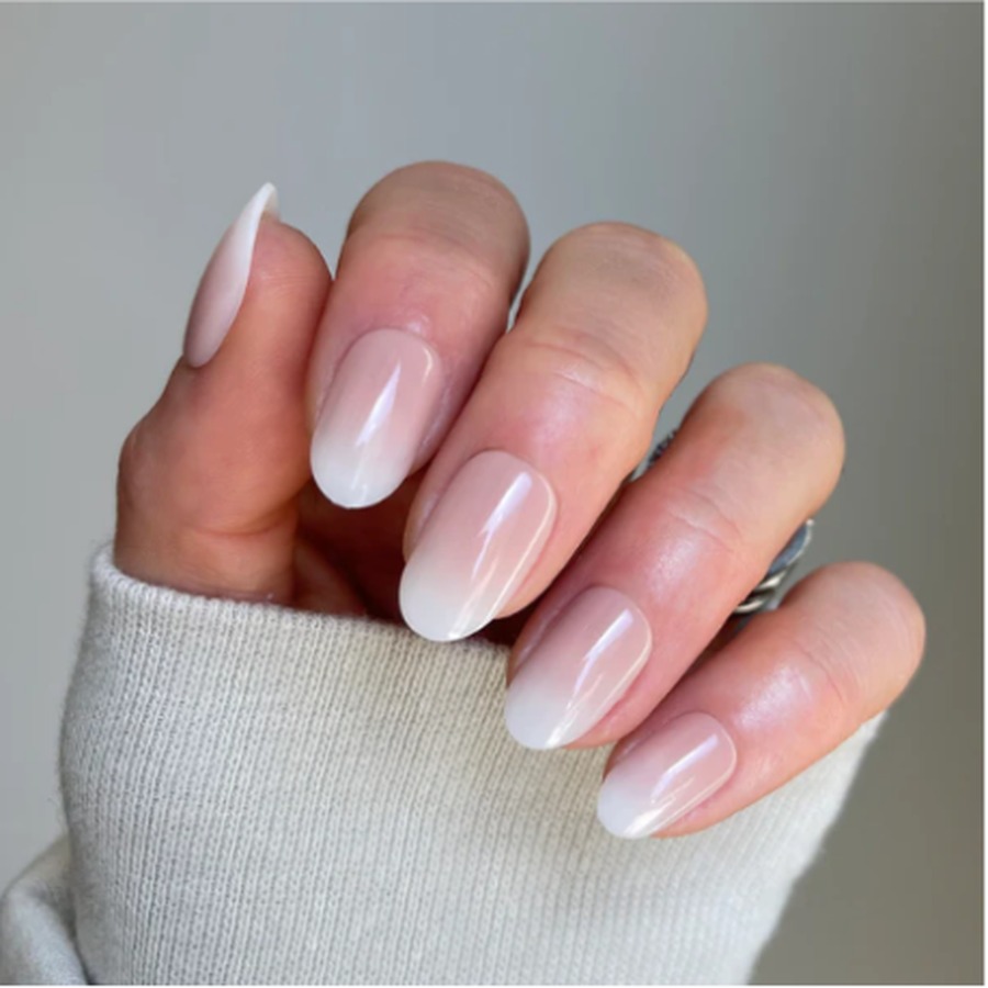 Soft Ombre Oval Acrylics